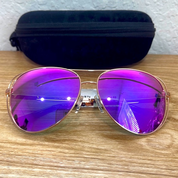 New Michael Kors LAI MK1024 Sunglasses 11944X-58 - Rose Gold-tone Frame, Fuschia